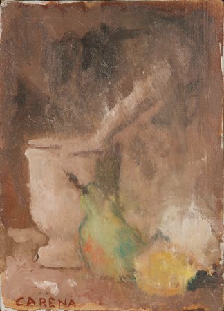 Felice Carena (1879-1966), Composizione olio su tela, cm 35x25 firmato in...