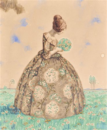 Ettore Tito (Castellammare di Stabia 1859 – Venezia 1941) Junge Frau mit...