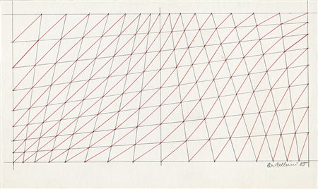 Enrico Castellani (Castelmassa 1930) Senza titolo, 1985;Senza titolo, 1985...
