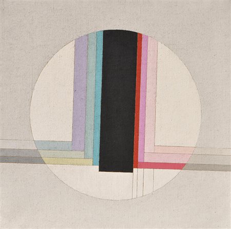 Eugenio Carmi Banda nera, 1985;Banda nera, 1985 Öl auf Leinwand, 100 x 100 cm...