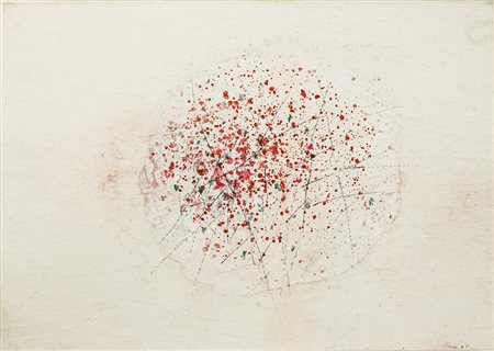 Guido Strazza (Santa Fiora 1922) Senza titolo, 1965;Ohne Titel, 1965 Gouache...