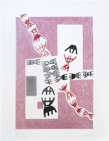 Capogrossi Giuseppe (Rom/Roma 1900 – 1972) Senza titolo, 1971;Ohne Titel,...