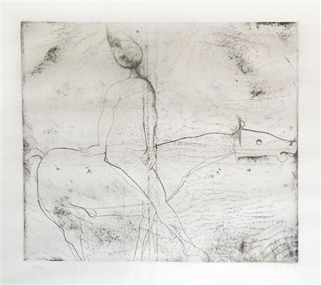 Marino Marini (Pistoia 1901 - Viareggio 1980) Gioco di cavaliere,...