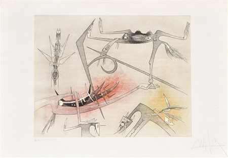 Wifredo Lam (Sagua la Grand, Cuba 1902 - Paris 1982) Senza titolo, 1973;Ohne...