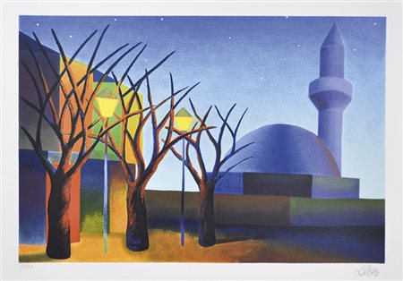 Salvo (Leonforte 1947 - Torino 2015) Landschaft mit Moschee;Landschaft mit...
