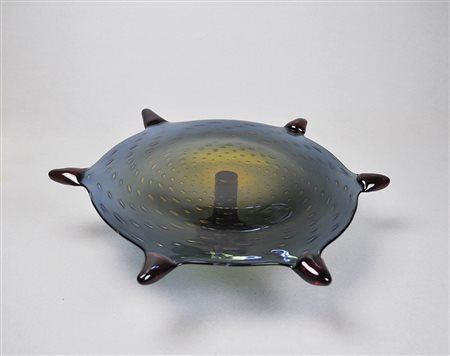 David Palterer Centrotavola, 1996;Tafelaufsatz, 1996 Muranoglas, blau u. rot,...