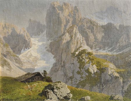 Konrad Petrides (Wien/Vienna 1864 – 1944) Gebirgslandschaft im Ampezzo...