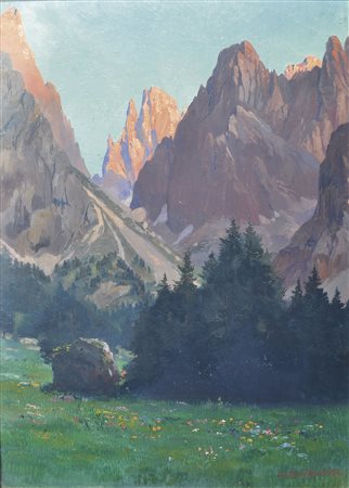 Eduard von Handel-Mazzetti (Innsbruck 1885 – 1950) Langkofelscharte im...
