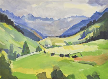 Siegfried Pörnbacher (Olang 1914 – Bruneck 2006) Talschluss in Südtirol,...