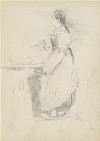 Josef Moroder Lusenberg (St. Ulrich in Gröden 1846 – 1939 ) Frau bei der...