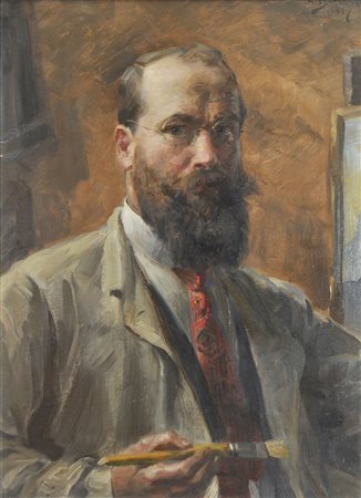 Thomas Riss (Haslach, Stams 1871 – Innsbruck 1959) Selbstbildnis,...