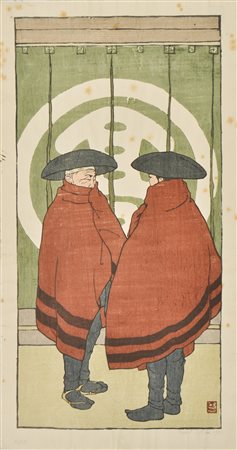 Emil Orlik (Prag 1870 - Berlin 1932) Zwei Japaner, Wagenzieher, 1901;Zwei...