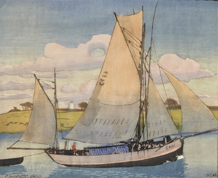 Carl Moser (Bozen 1873 - 1939) Thunfischerboot, 1930;Thunfischerboot, 1930...