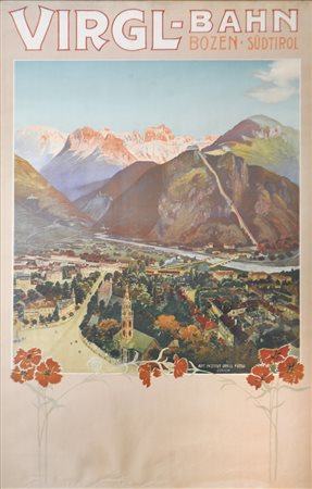 Art. Institut Orell Füssli Zürich Plakat „Virgl-Bahn Bozen-Südtirol“, um...