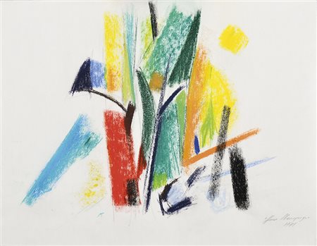 Hans Ebensperger (Prad am Stilfserjoch 1929 – 1971) Naturformen mit Sonne,...