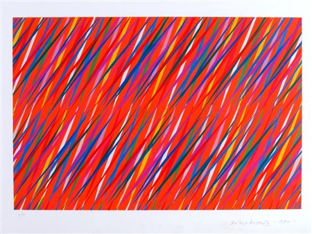 DORAZIO PIERO (Roma 1927 - Todi 2005) "Reticolo" 1990 Litografia colorata su...