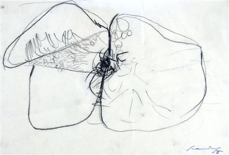 SCANAVINO EMILIO (Genova 1922 - Milano 1986) "Senza titolo" 1955 Graffite su...