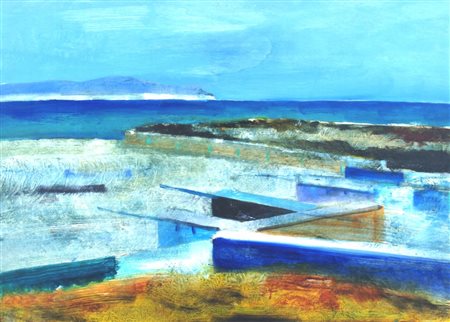 MAGAZZINI SALVATORE (Pistoia 1955) "Tirrenia" Olio su tavola cm. H: 50.00 L:...