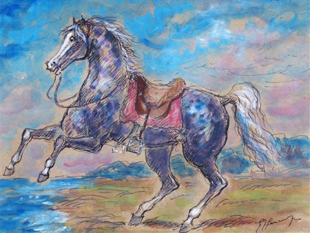 GONZAGA GIOVANFRANCESCO (Milano 1921 - Milano 2007) "Corsaro Arabo" 1990...