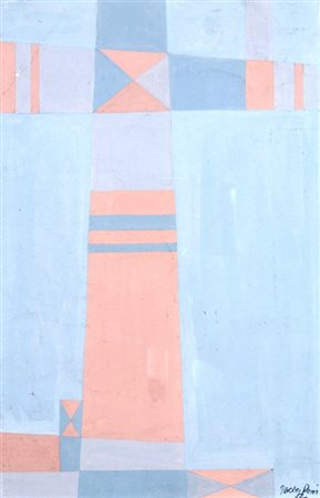 GARCIA ROSSI HORACIO (Buenos Aires 1929) "Senza titolo" 1952 Tempera su carta...