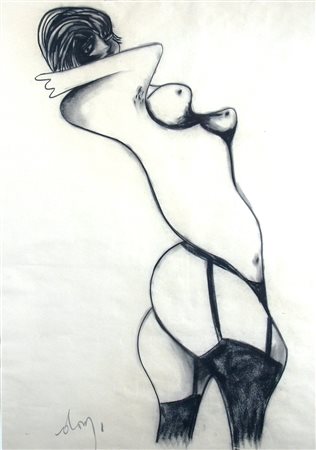 DOVA GIANNI (Roma 1925 - Pisa 1991) "Figura" Pastello su carta cm. 67x47...