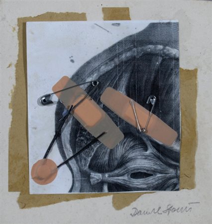 SPOERRI DANIEL (Galati 1930) "Senza titolo" Collage su carta cm. H: 21.00 L:...