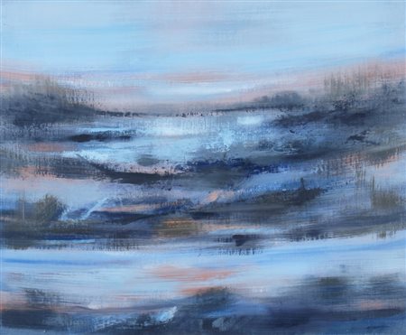 AJMONE GIUSEPPE (Carpignano Sesia 1923 - Romagnano Sesia 2005) "Al tramonto"...