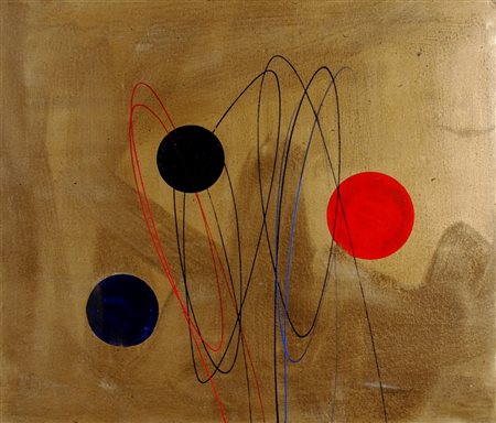 CRIPPA ROBERTO (Monza 1921 - Bresso 1972) "Spirali" 1951 Olio su tela cm. H:...