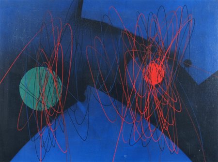 CRIPPA ROBERTO (Monza 1921 - Bresso 1972) "Spirale" 1951 Olio su tela cm. H:...