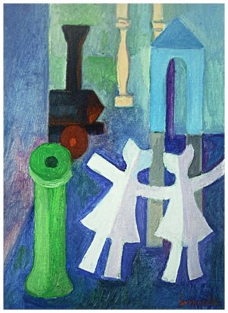 PIERO BERNARDINI Pisa 1922 – Pisa 2012 Senza titolo 1981 Olio su cartone...