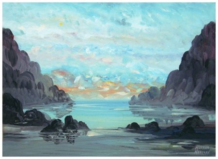 MORENO MORELLI Pisa 1930 – Pisa 1989 Marina Antignano, Livorno 1970 Olio su...