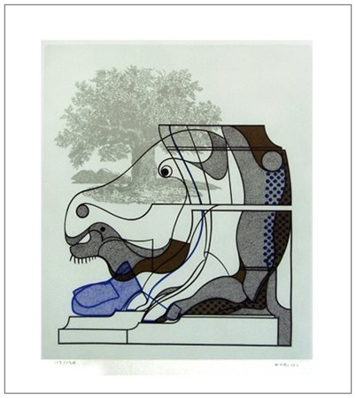 FLORIANO BODINI Gemonio 1933 – Milano 2005 Senza titolo Litografia a colori...