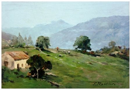 FERRUCCIO RONTINI Firenze 1893 – Livorno 1964 Senza titolo Olio su tela 35 x...