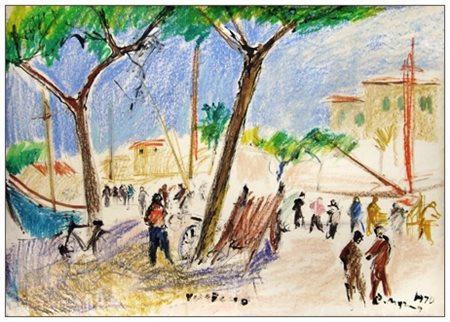 RODOLFO MARMA Firenze 1923 – Firenze 1998 Viareggio 1970 Pastelli policromi...