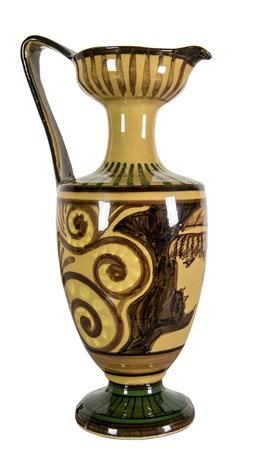 PALAZZI/I.D.A. - ROMA, Due anforette rispettivamente decorate con profilo...