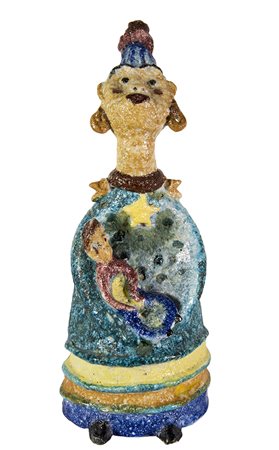 PROCIDA - VIETRI, Maternità, Anni ‘80, Scultura in ceramica dipinta, 38,5 x...