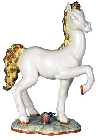 TARCISIO TOSIN, Cavallo, Ceramica dipinta, 26 x 20 x 13 cm, Firma sulla base:...
