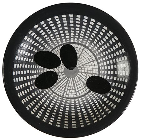 PIETRO MELECCHI, Piatto con decorazione a motivi geometrici, Anni ‘70 circa,...