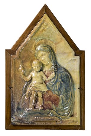 MANIFATTURA FAENTINA, Regina Pacis, 1932, Ceramica dipinta a lustro, 40,5 x...
