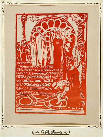 GIULIO ARISTIDE SARTORIO, Sibilla, 1914, Acquaforte in rilievo su zinco su...