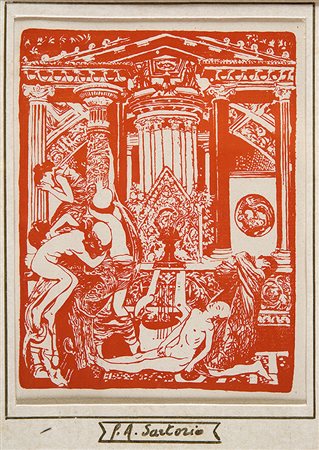 GIULIO ARISTIDE SARTORIO, Sibilla, 1914, Acquaforte in rilievo su zinco su...