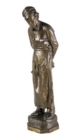 GIOVANNI BATTISTA AMENDOLA , Il Ciabattino, Scultura in bronzo, h. 48 cm,...