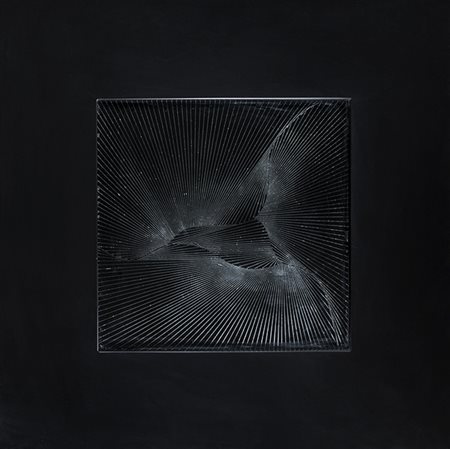 ANGEL DUARTE, Objet cinétique, 1969, Serigrafia su vetro, 25 x 25 cm (45 x 45...