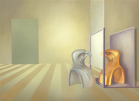 FABRIZIO CLERICI, Senza titolo, Olio su tela, 70 x 95 cm circa,