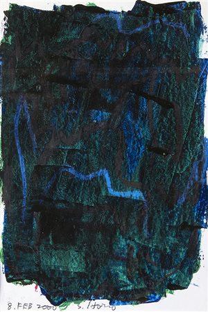 SADAHARU HORIO, Senza titolo, 2000, Tecnica mista, 36 x 24,5 cm circa, Firma...