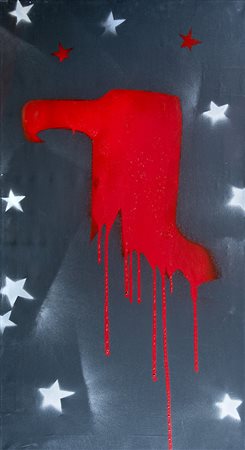 FRANCO ANGELI, Senza titolo, 1974, Smalto a spruzzo su tela, 109 x 60 cm,...