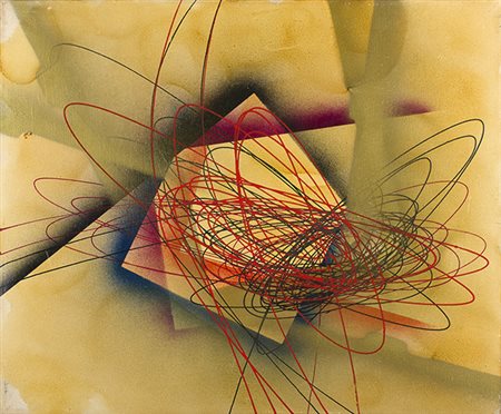 ROBERTO CRIPPA, Spirale, Olio su tela, 50 x 60 cm, Autentica al retro di...