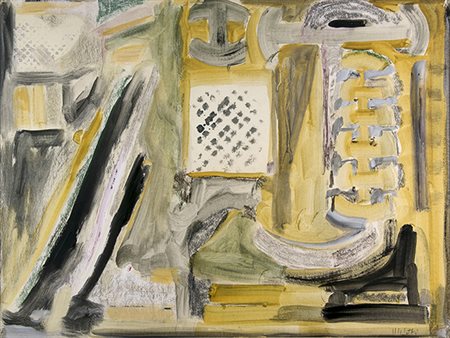 FAUSTO MELOTTI, Senza titolo, 1959, Tecnica mista su carta, 50 x 70 cm, Firma...