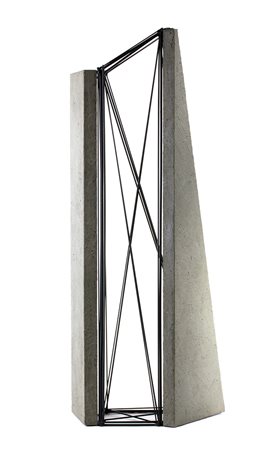 GIUSEPPE UNCINI, Spazi di ferro n. 35, 1989, Scultura in ferro e cemento, 100...