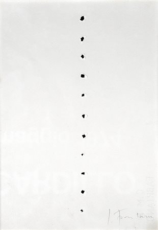 LUCIO FONTANA, Concetto spaziale, ante 1965, Matita su carta (Fabriano) con...